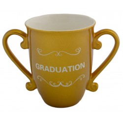 Златиста подаръчна чаша с две дръжки